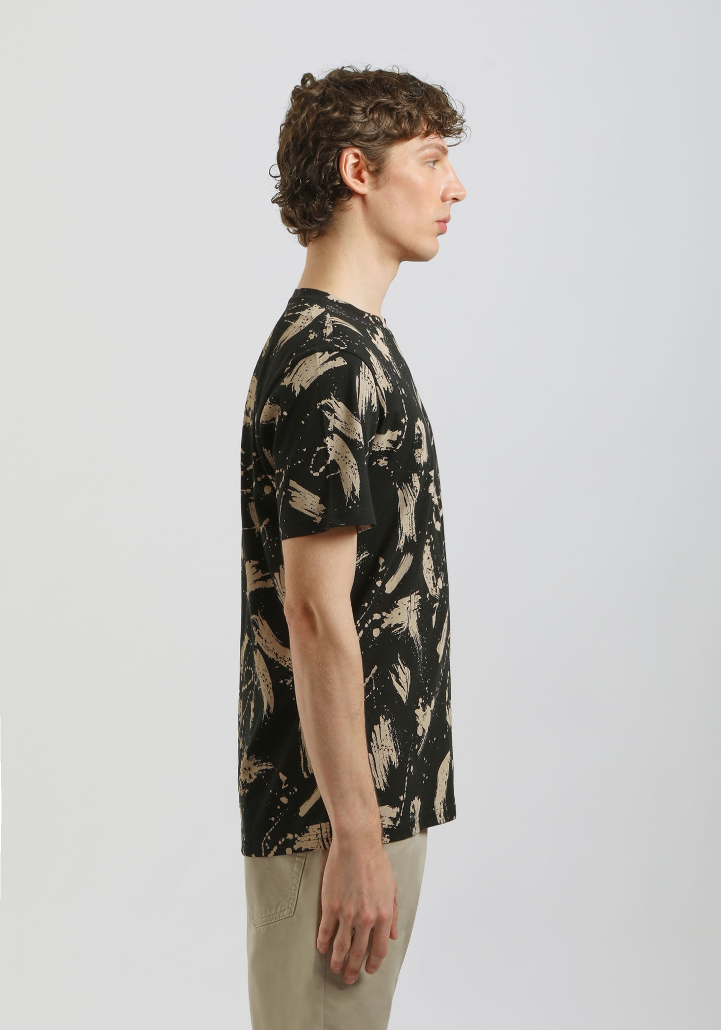 T-shirt fantasia 100% cotone|Colore:Nero