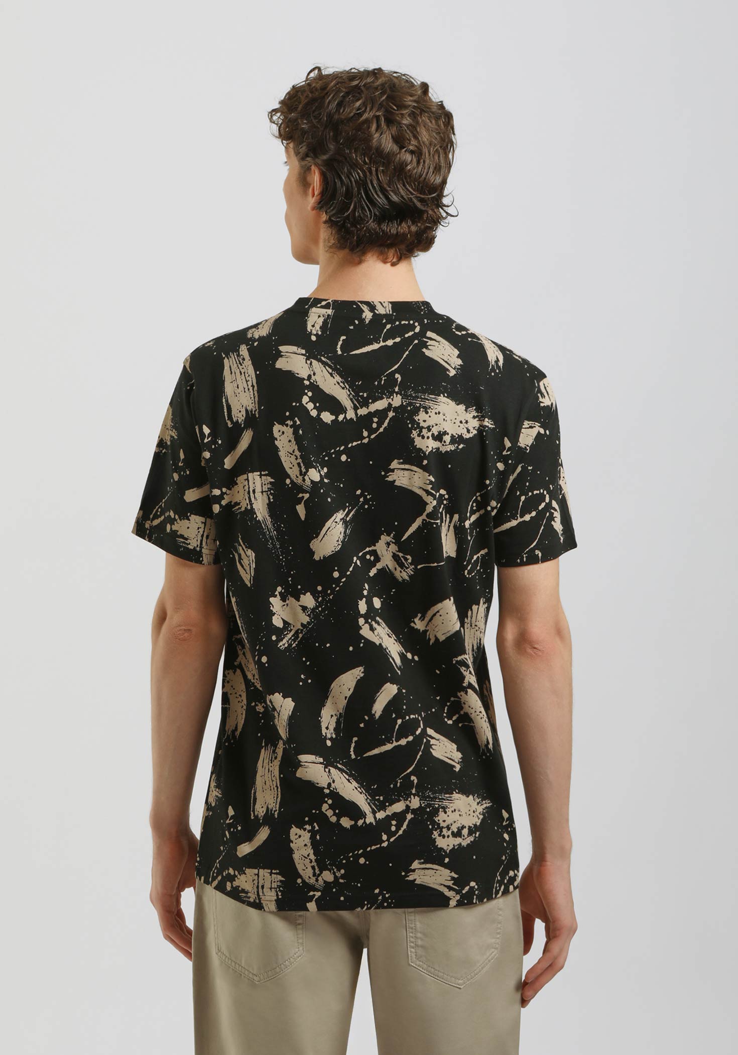 T-shirt fantasia 100% cotone|Colore:Nero