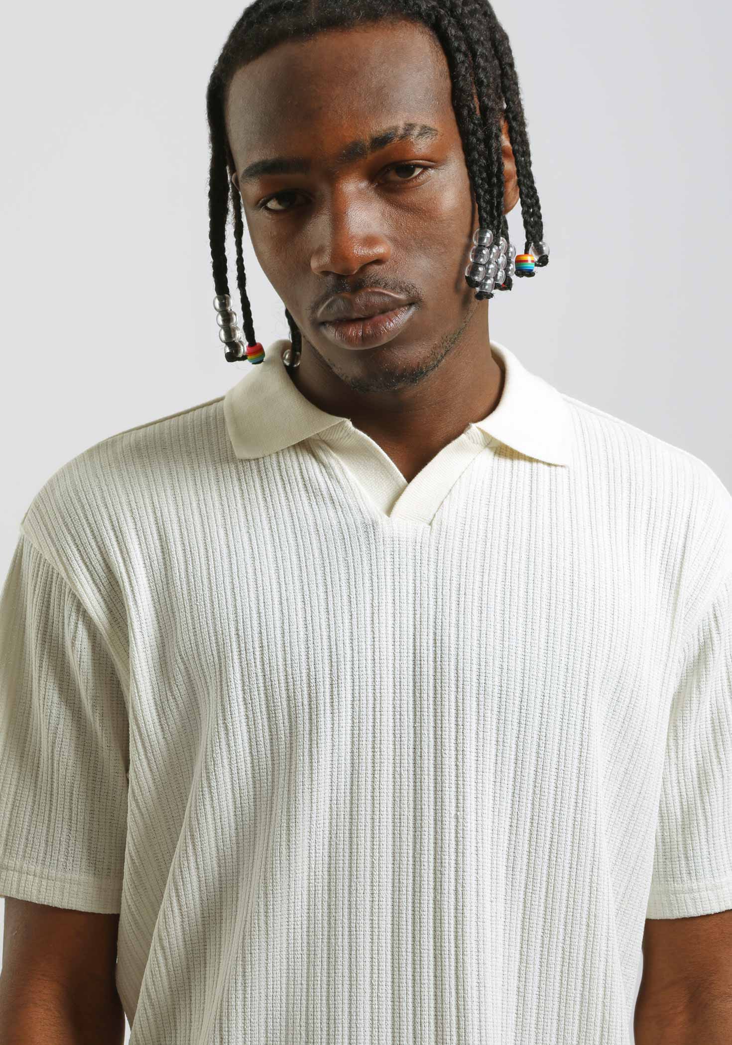 Polo strutturata|Colore:Off white