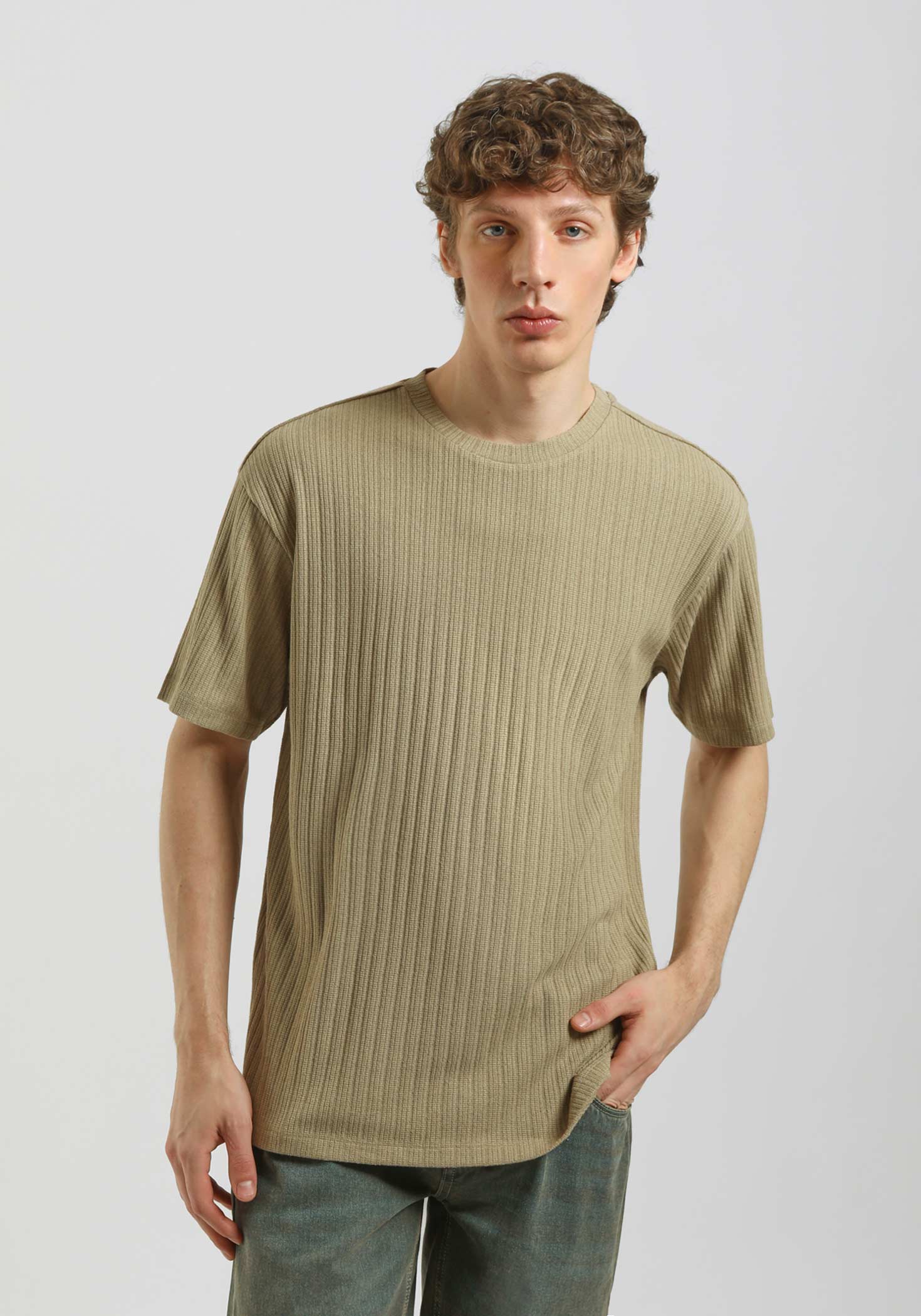 T-shirt strutturata|Colore:Corda