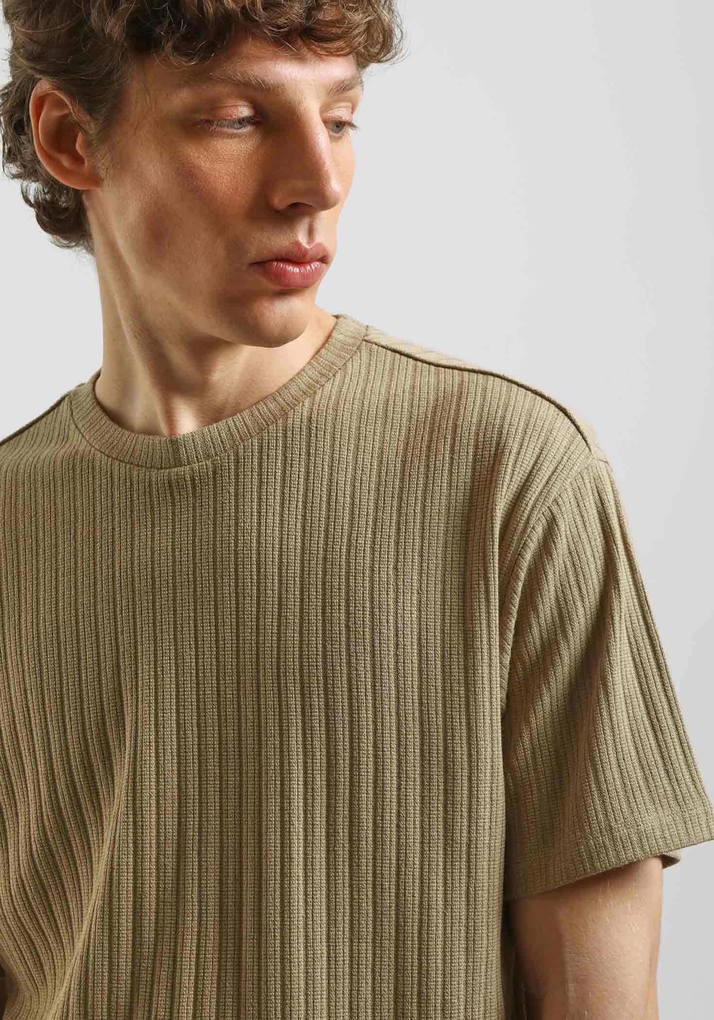 T-shirt strutturata|Colore:Corda