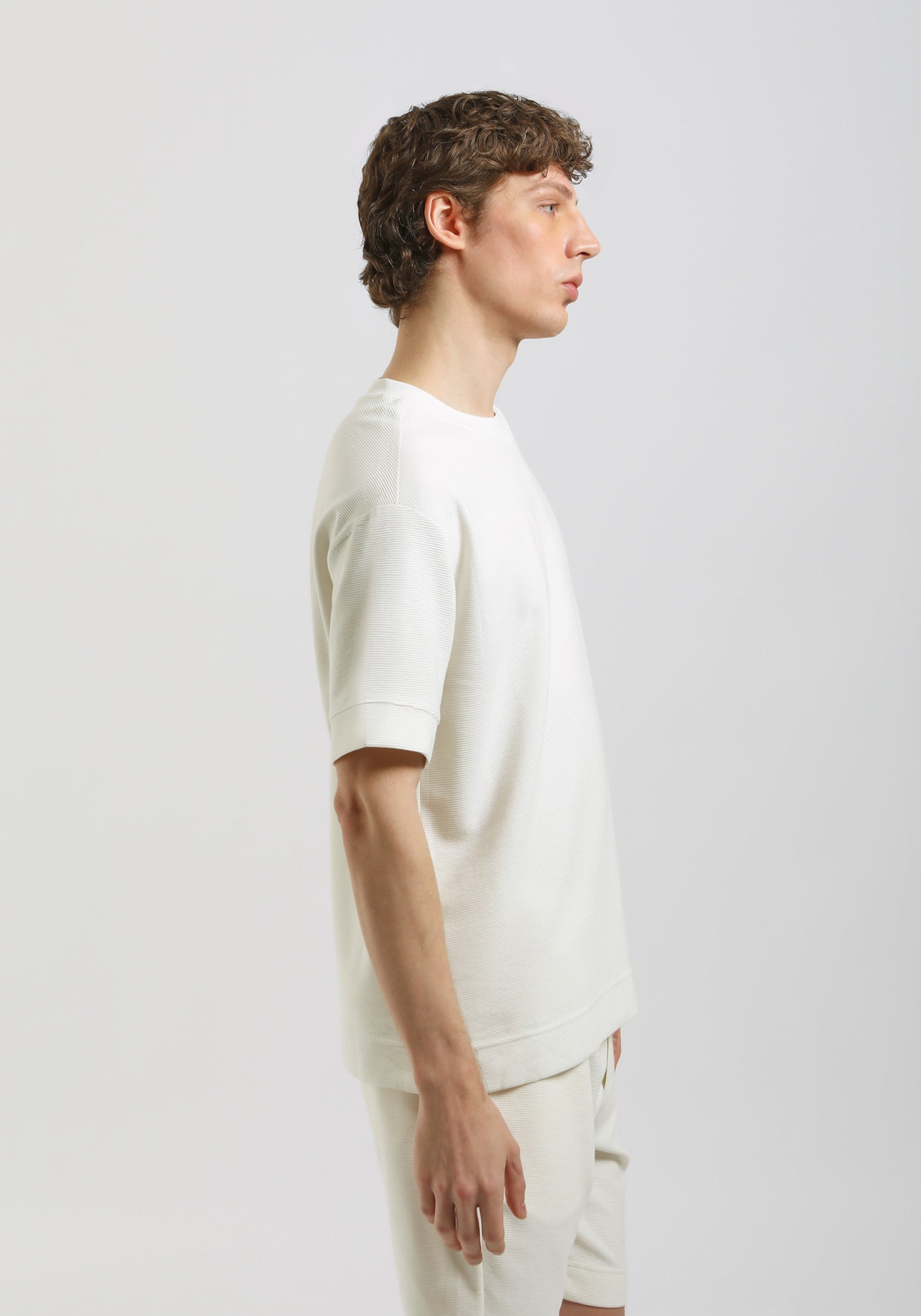 T-shirt strutturata|Colore:Off white