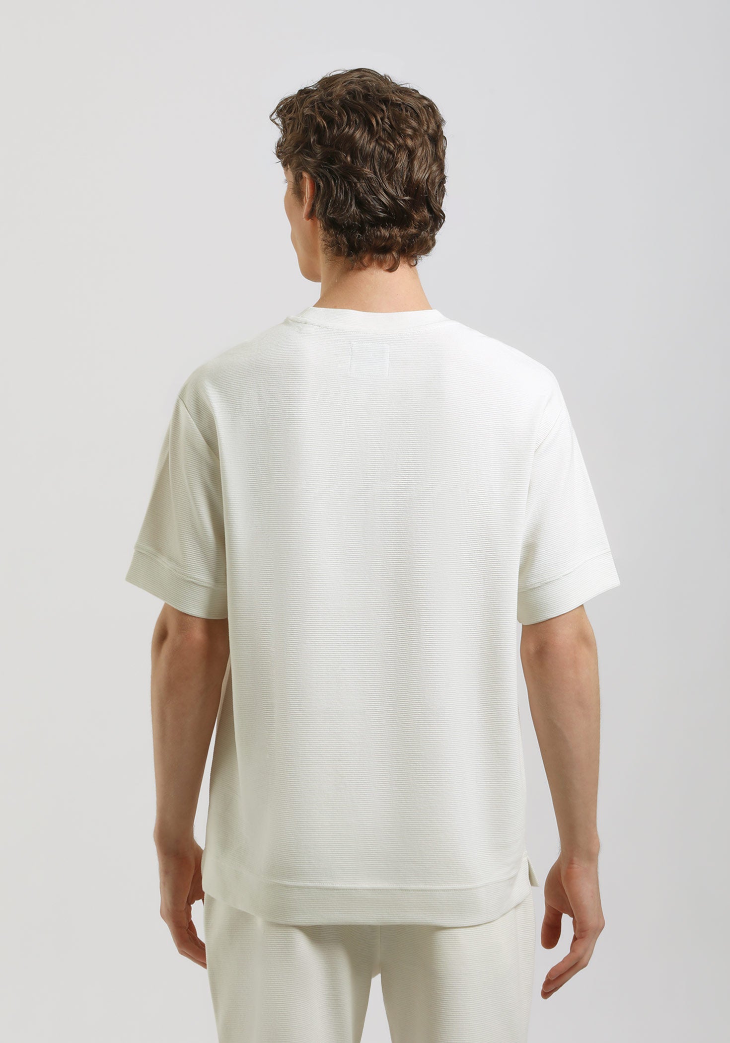 T-shirt strutturata|Colore:Off white