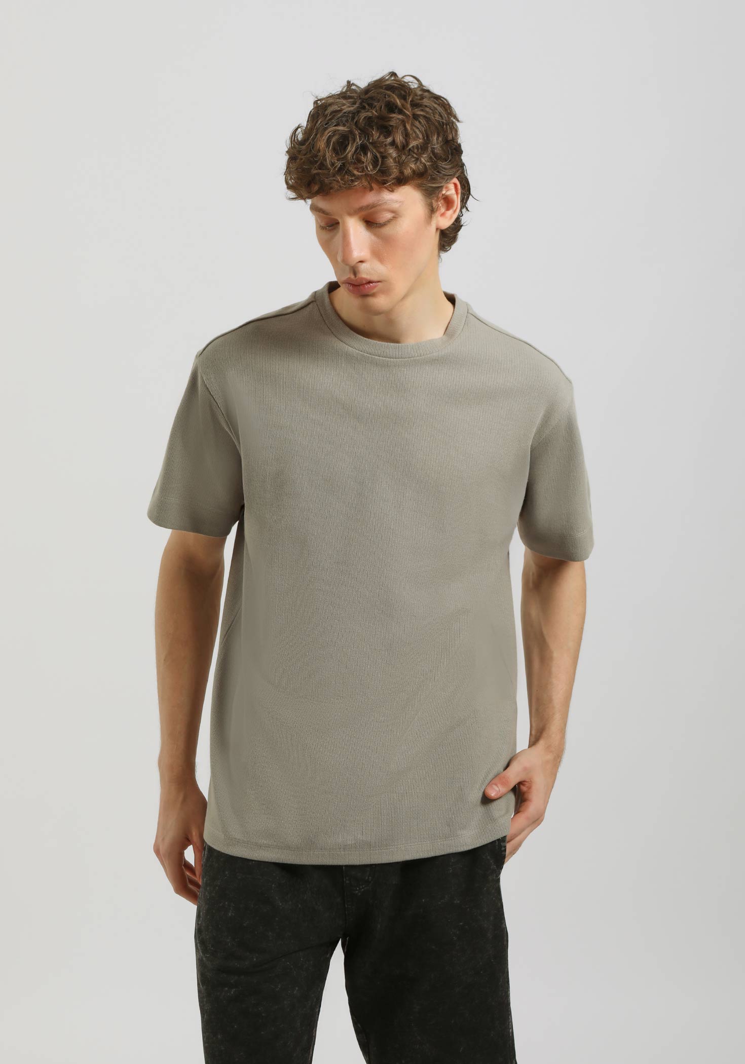 T-shirt 100% cotone|Colore:Grigio medio