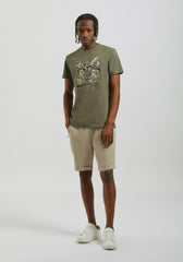 Bermuda in felpa con trama|Colore:Beige