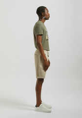 Bermuda in felpa con trama|Colore:Beige