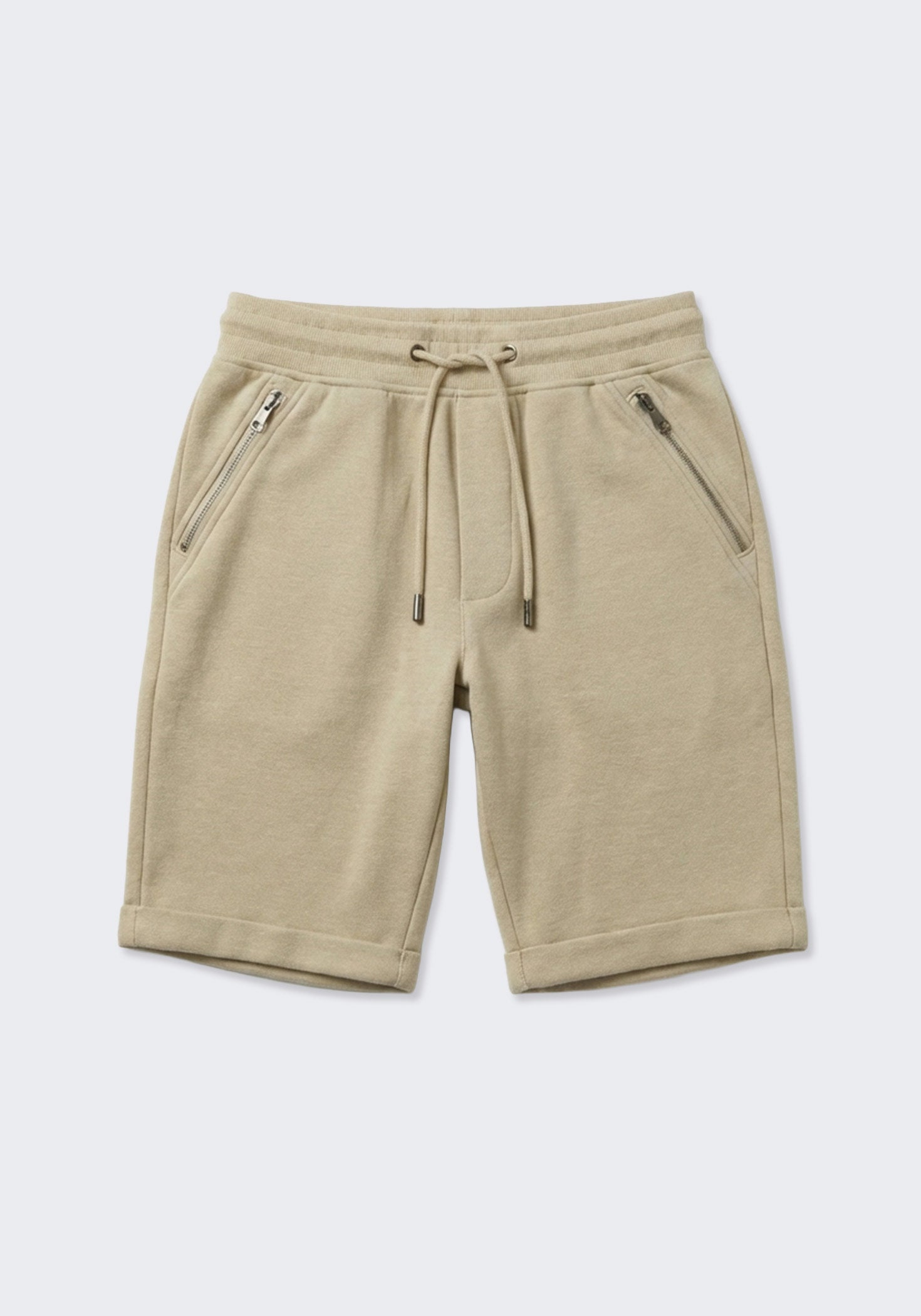 Bermuda in felpa con trama|Colore:Beige