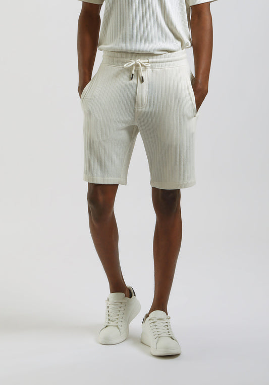 Bermuda in felpa strutturato|Colore:Off white