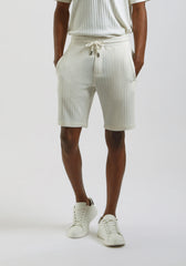 Bermuda in felpa strutturato|Colore:Off white