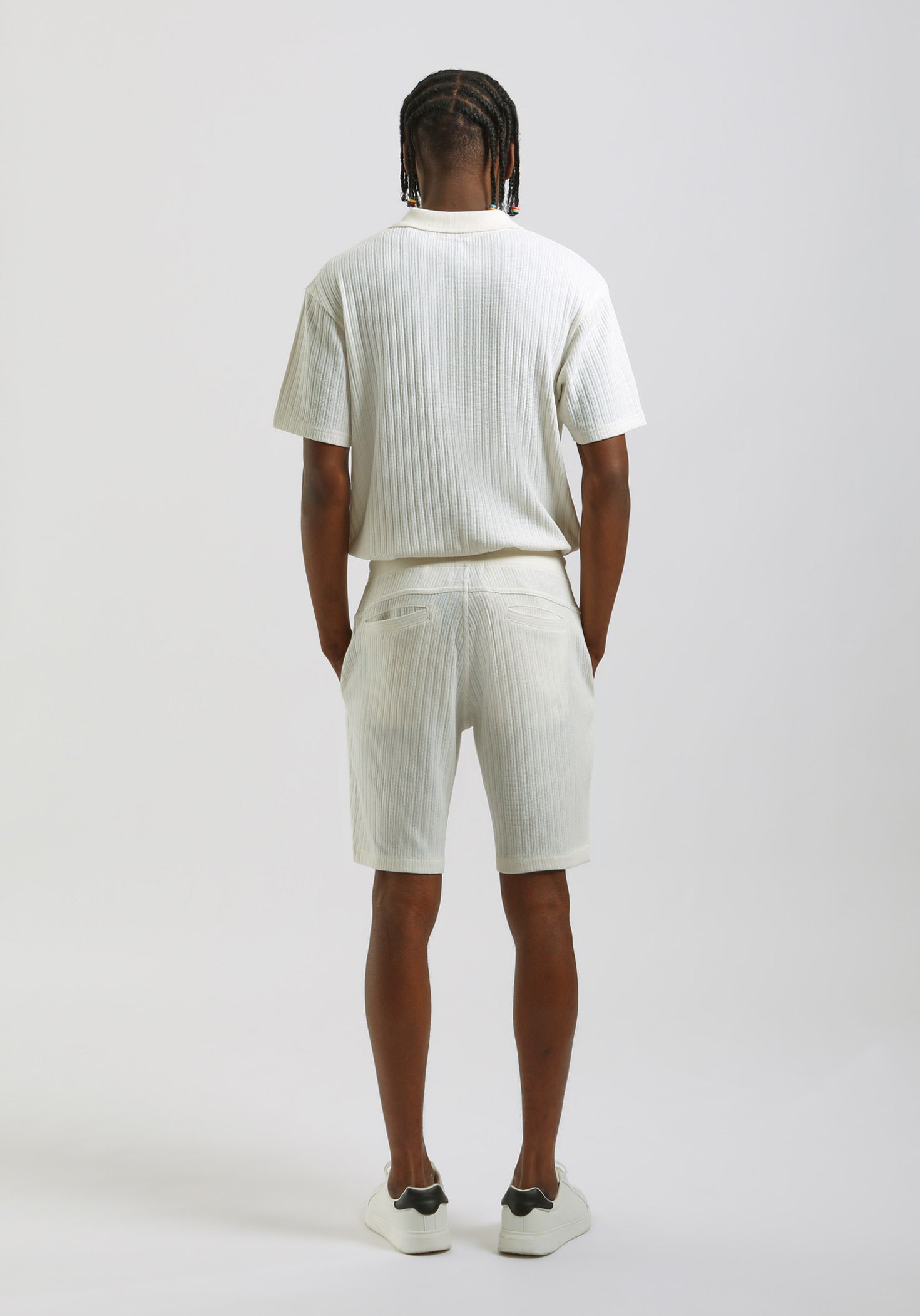 Bermuda in felpa strutturato|Colore:Off white
