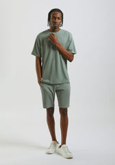 Bermuda in felpa strutturato|Colore:Verde