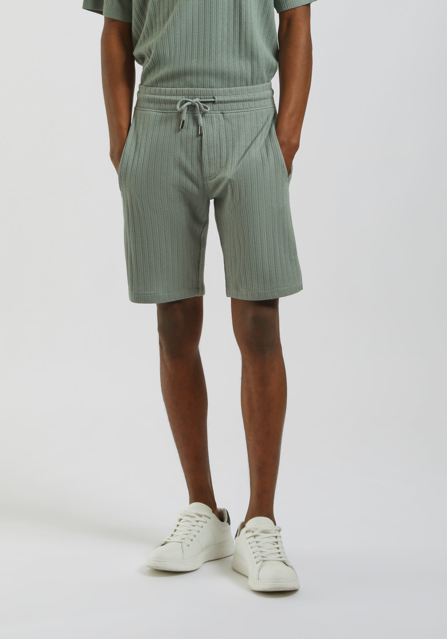 Bermuda in felpa strutturato|Colore:Verde