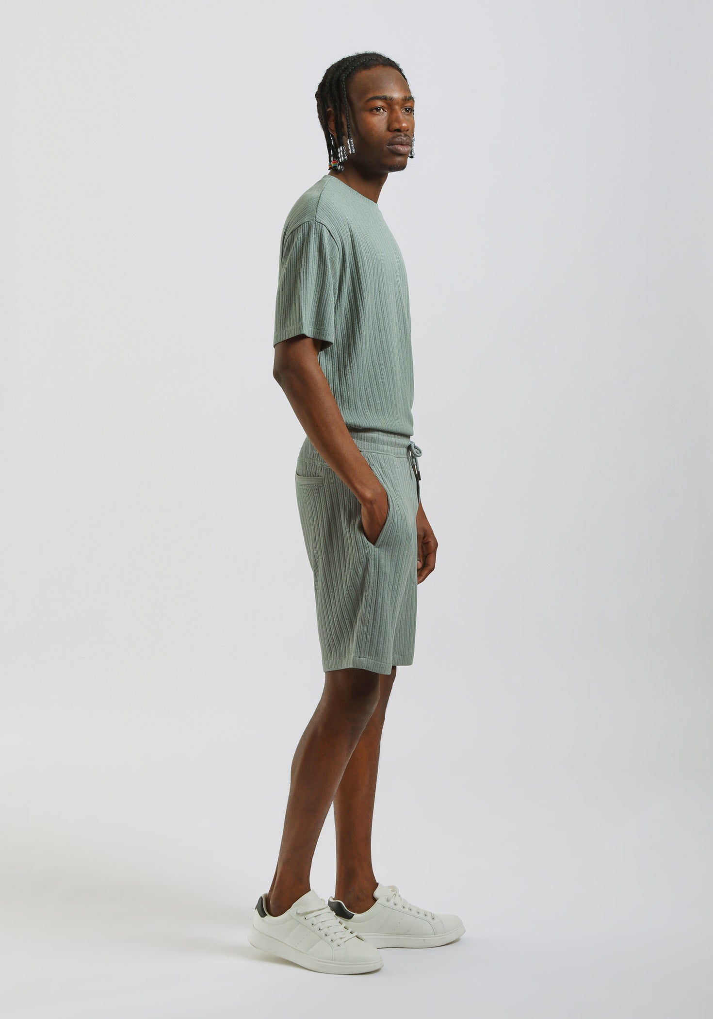 Bermuda in felpa strutturato|Colore:Verde