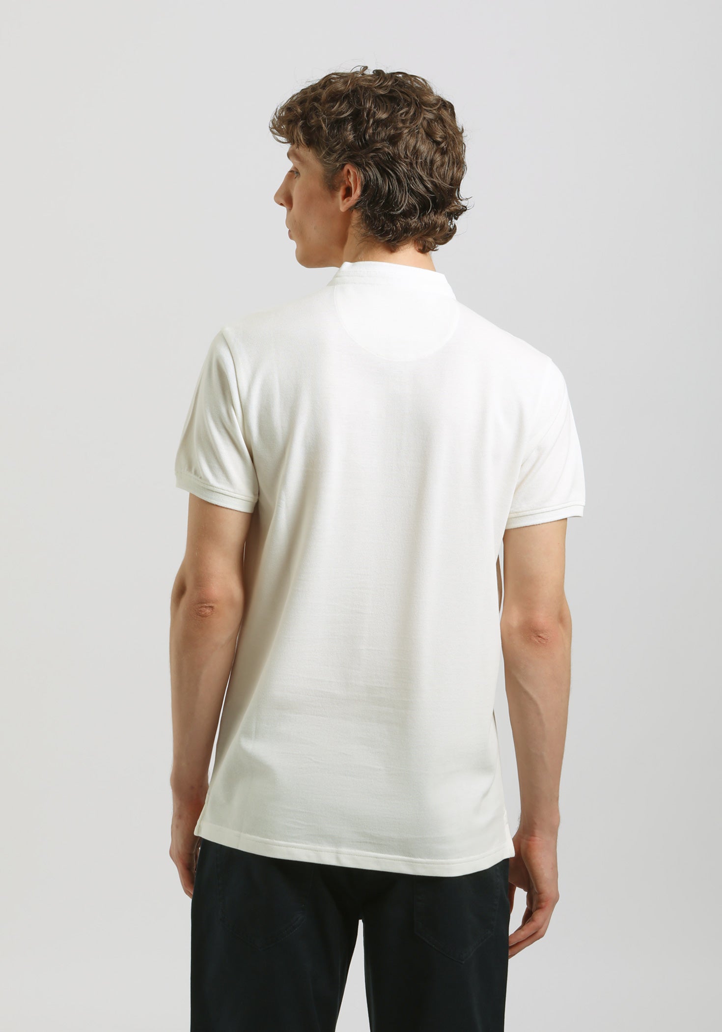 Polo coreana 100% cotone|Colore:Off white
