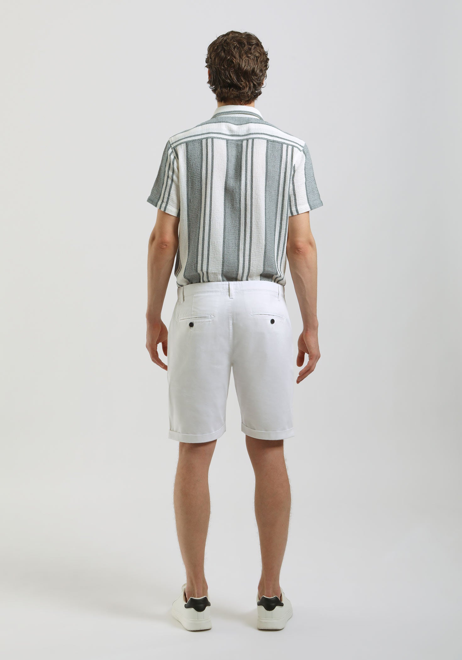 Bermuda chino in cotone|Colore:Bianco