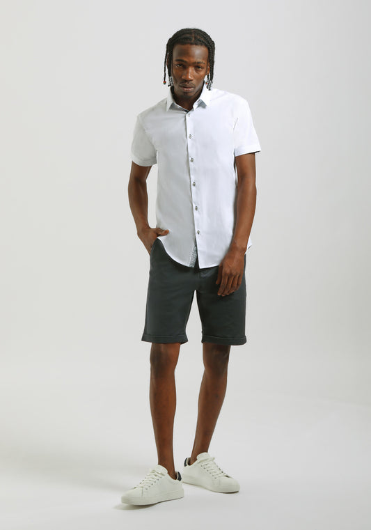 Bermuda chino in cotone|Colore:Indaco