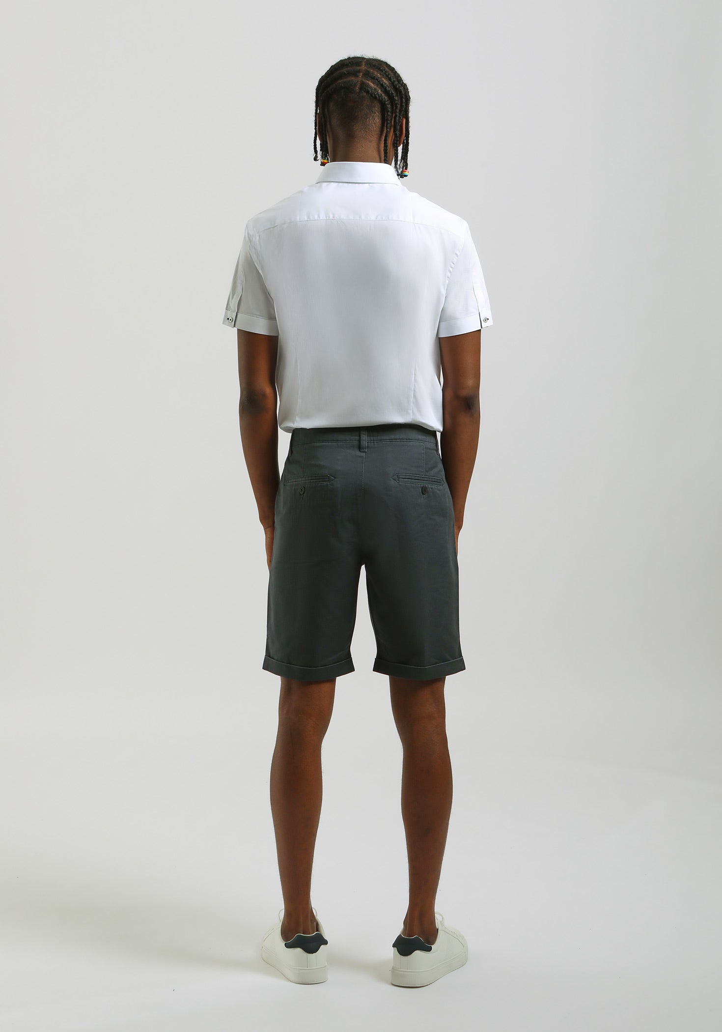 Bermuda chino in cotone|Colore:Indaco