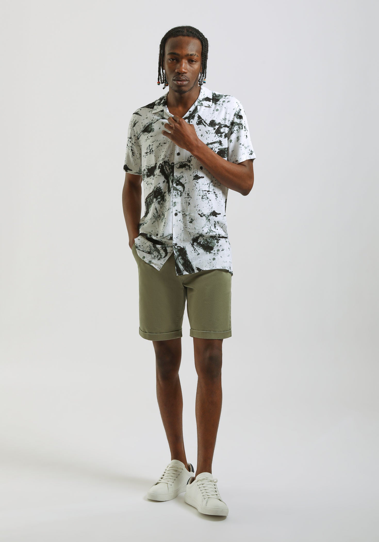 Bermuda chino in cotone|Colore:Salvia