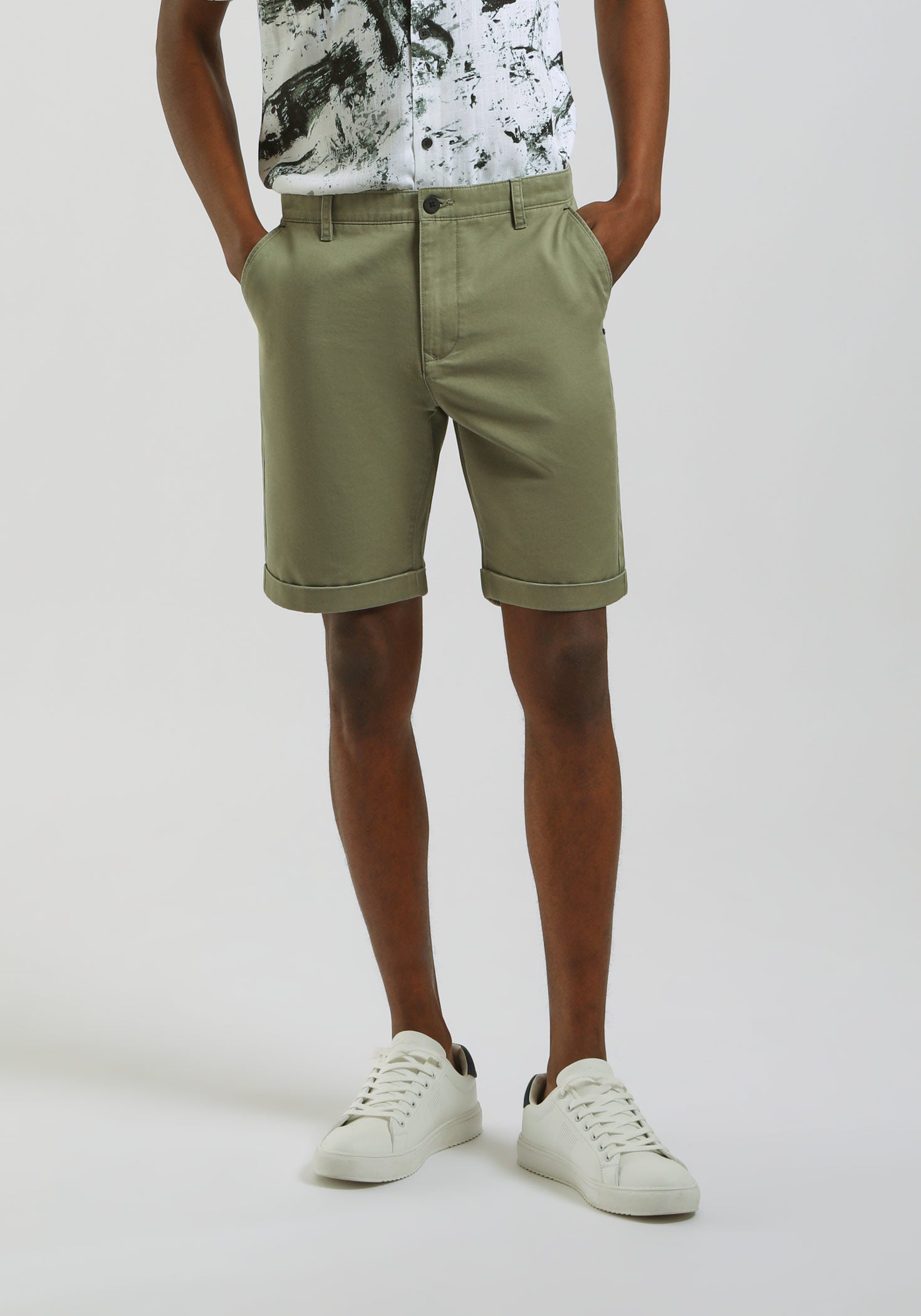 Bermuda chino in cotone|Colore:Salvia