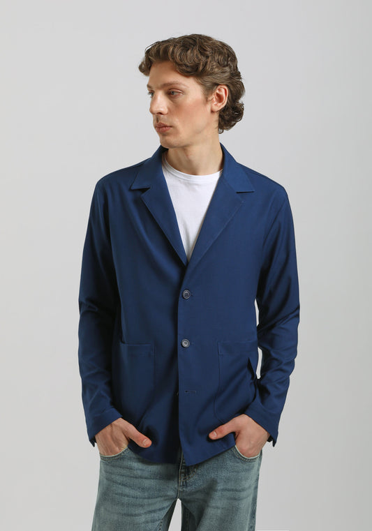 Giacca misto viscosa|Colore:Bluette