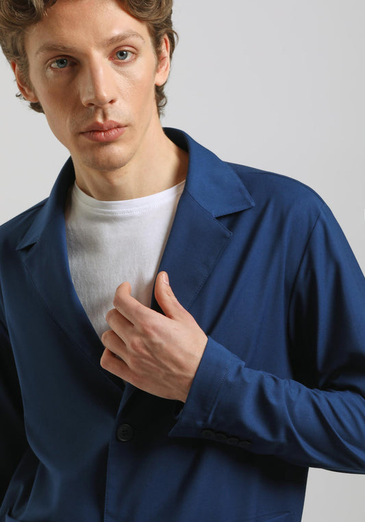 Giacca misto viscosa|Colore:Bluette