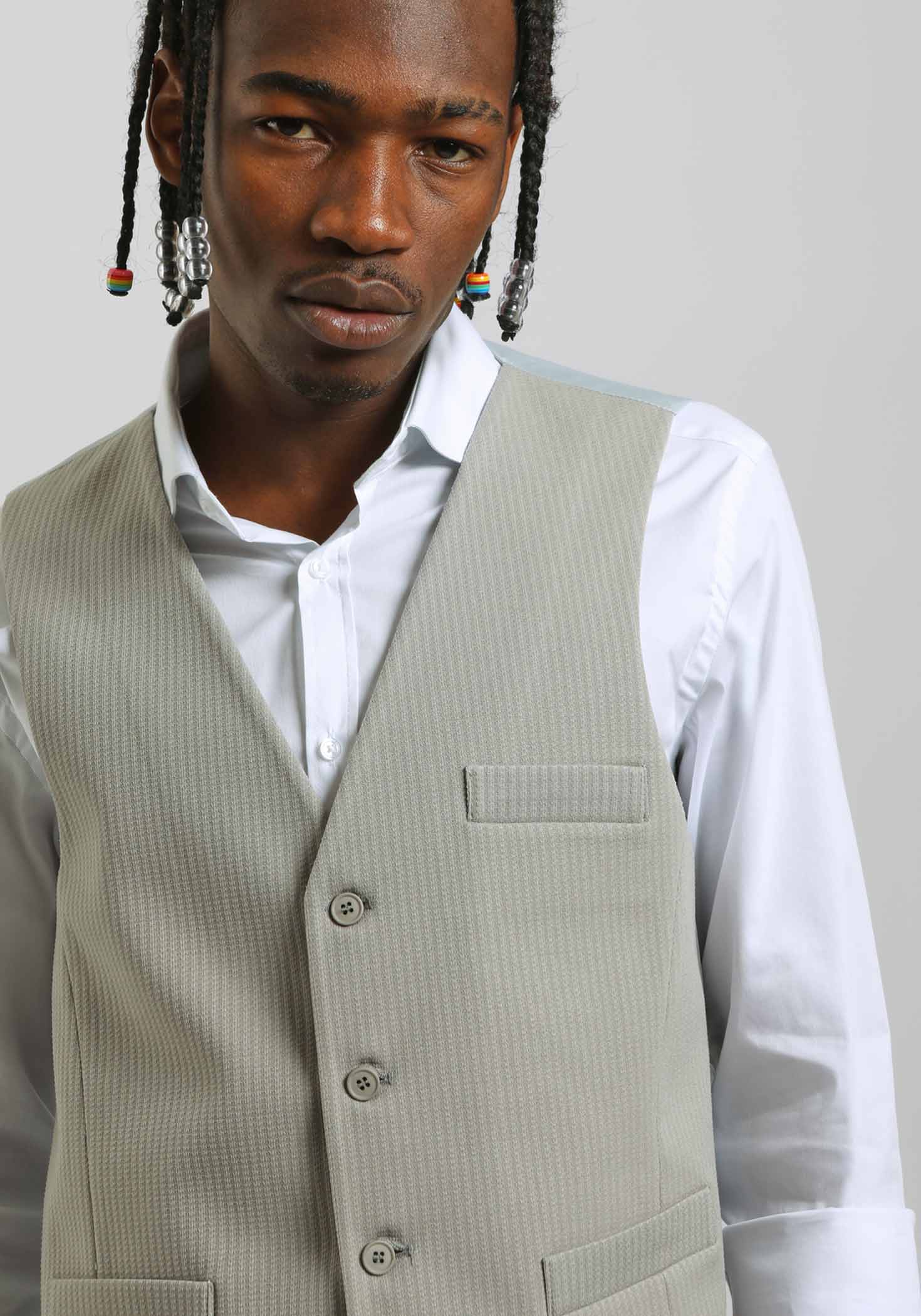 Gilet strutturato|Colore:Grigio