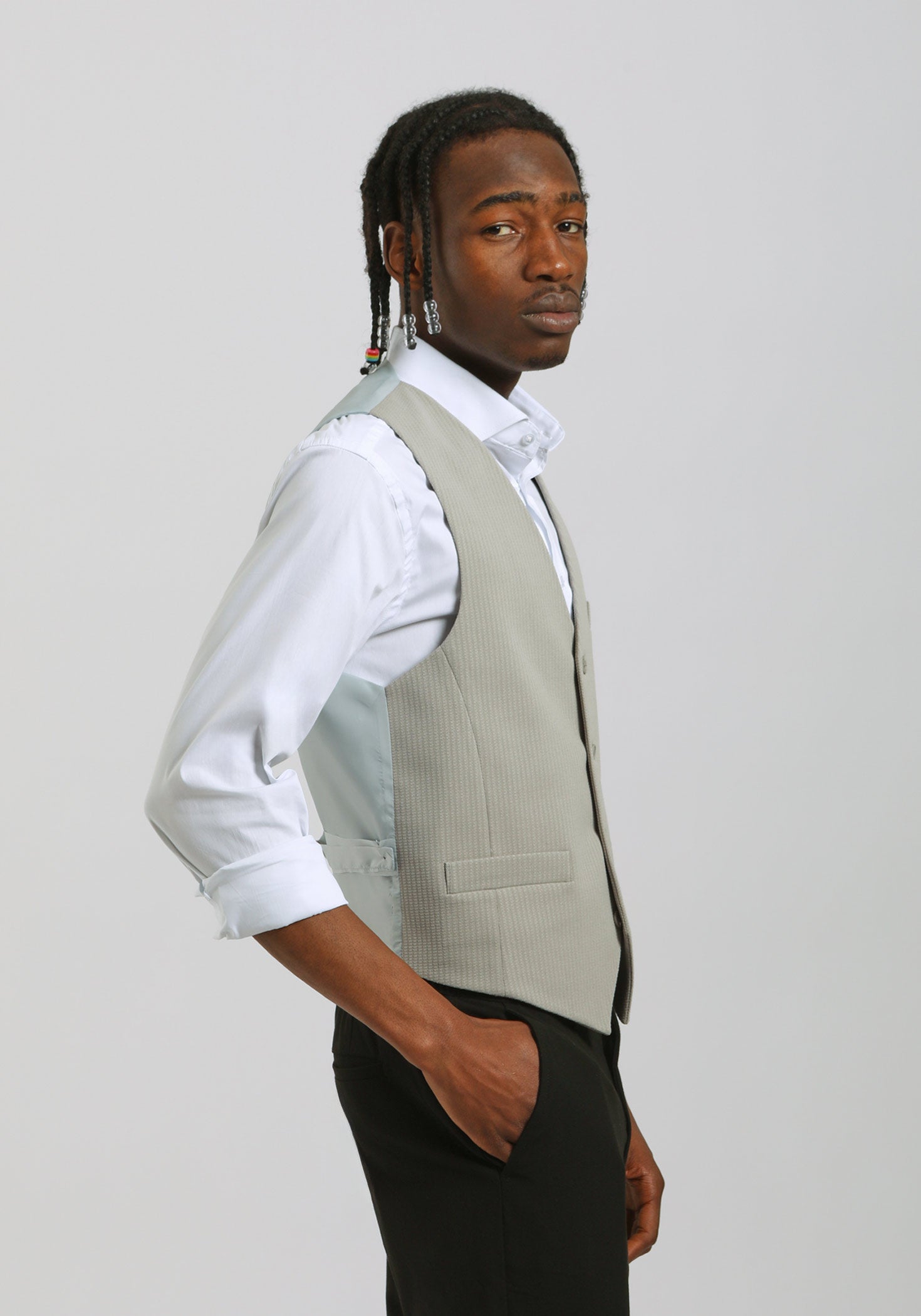 Gilet strutturato|Colore:Grigio