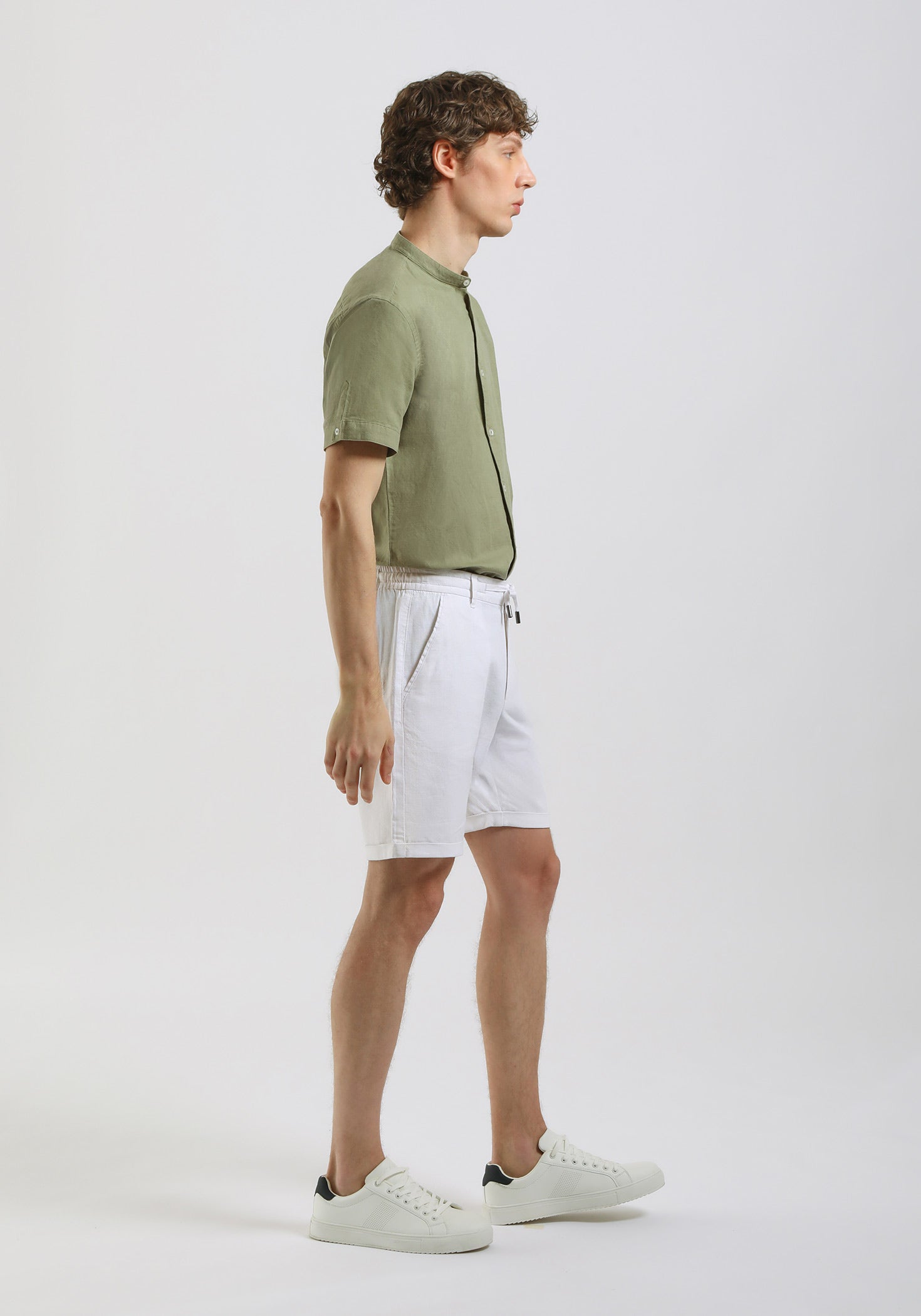 Bermuda misto lino|Colore:Bianco