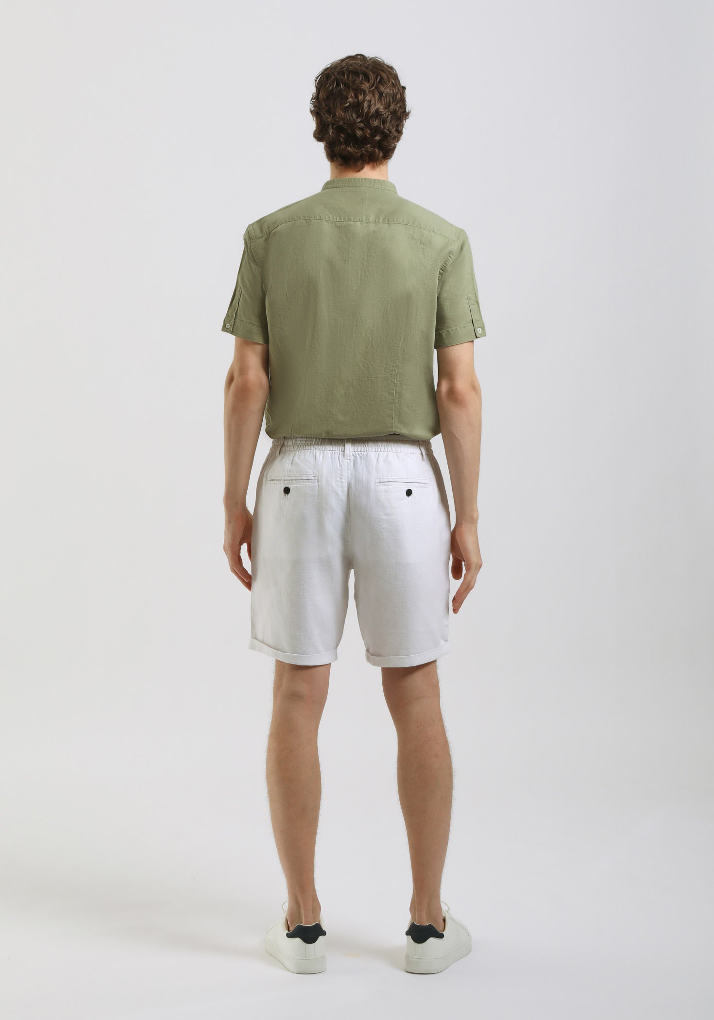 Bermuda misto lino|Colore:Bianco