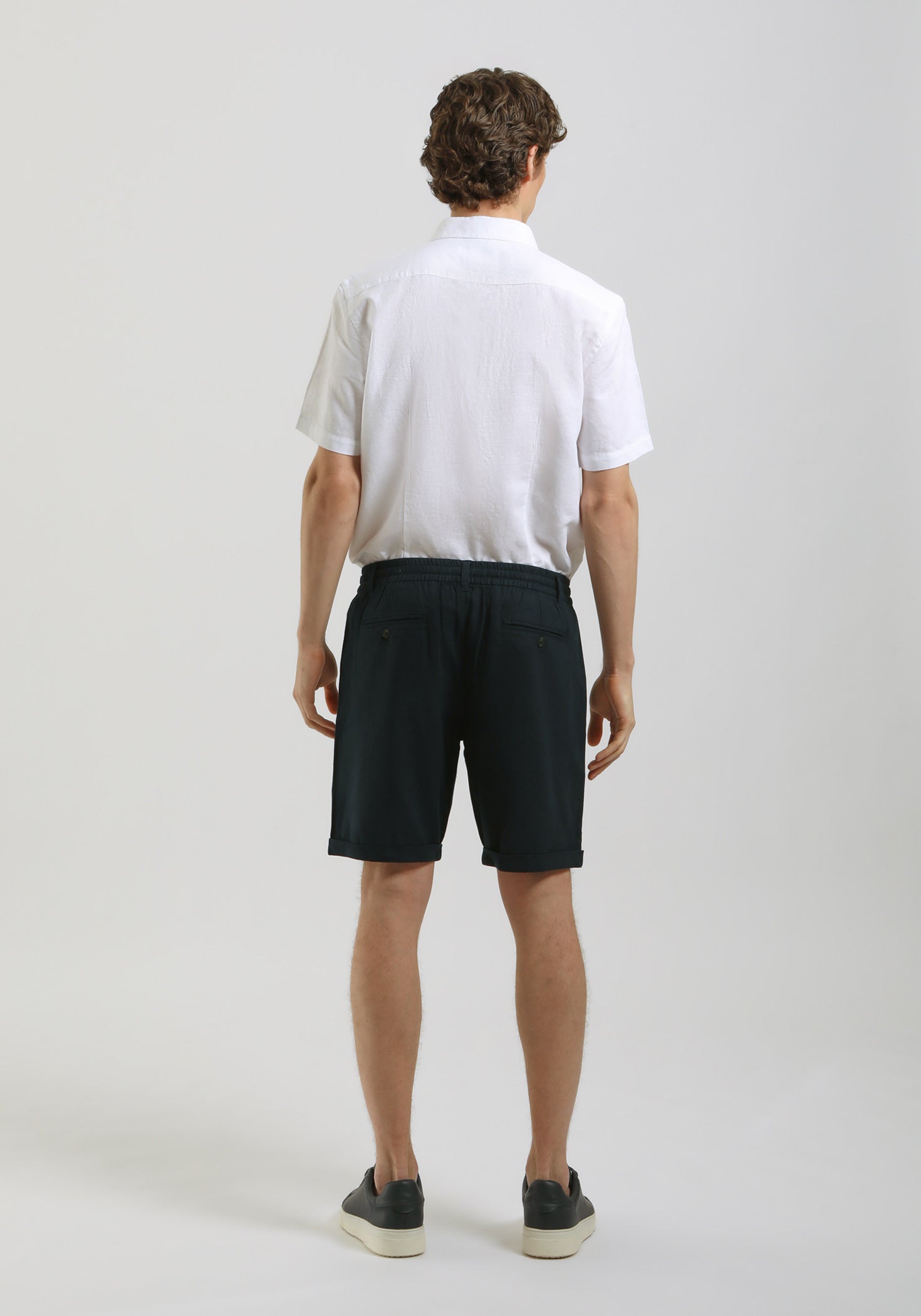 Bermuda misto lino|Colore:Denim