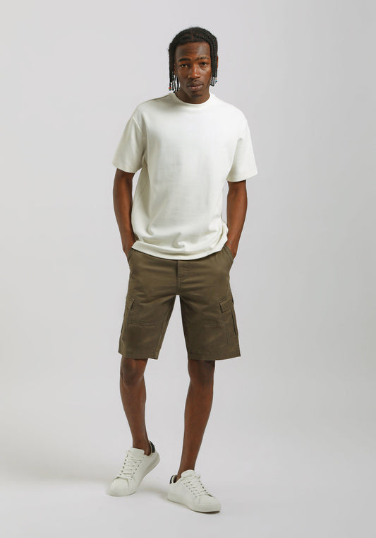 Bermuda cargo 100% cotone|Colore:Militare