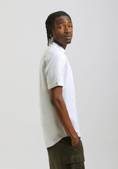 Camicia mezza manica misto lino|Colore:Bianco