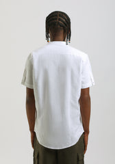 Camicia mezza manica misto lino|Colore:Bianco