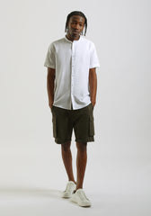 Camicia mezza manica misto lino|Colore:Bianco