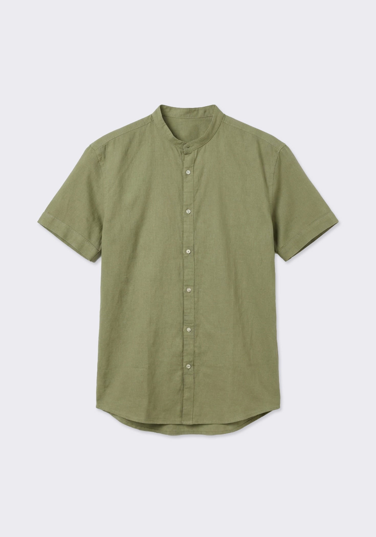 Camicia mezza manica misto lino|Colore:Verde