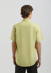 Camicia mezza manica misto lino|Colore:Verde acido
