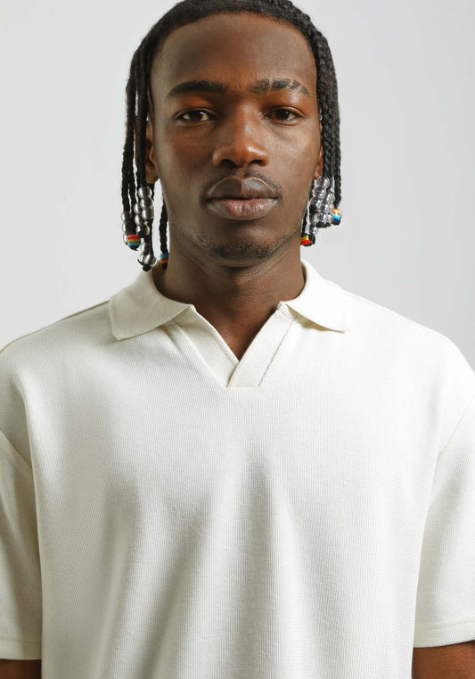 Polo strutturata|Colore:Off white