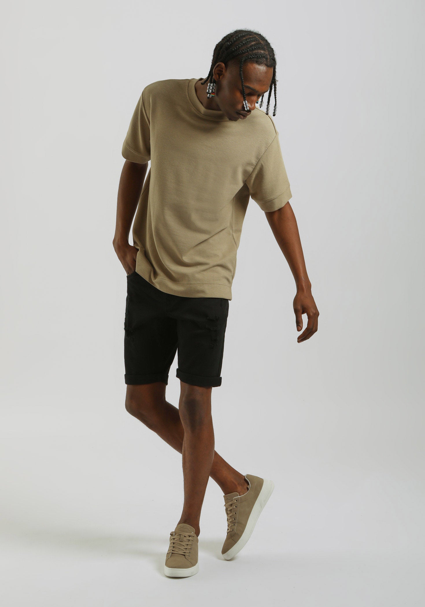T-shirt strutturata|Colore:Corda