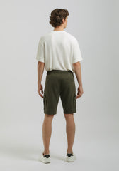 Bermuda cargo in felpa|Colore:Verde