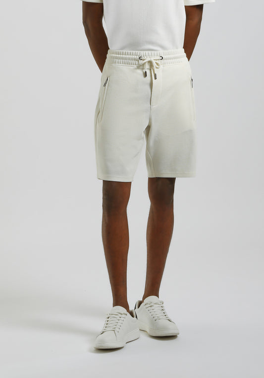 Bermuda in felpa strutturato|Colore:Off white