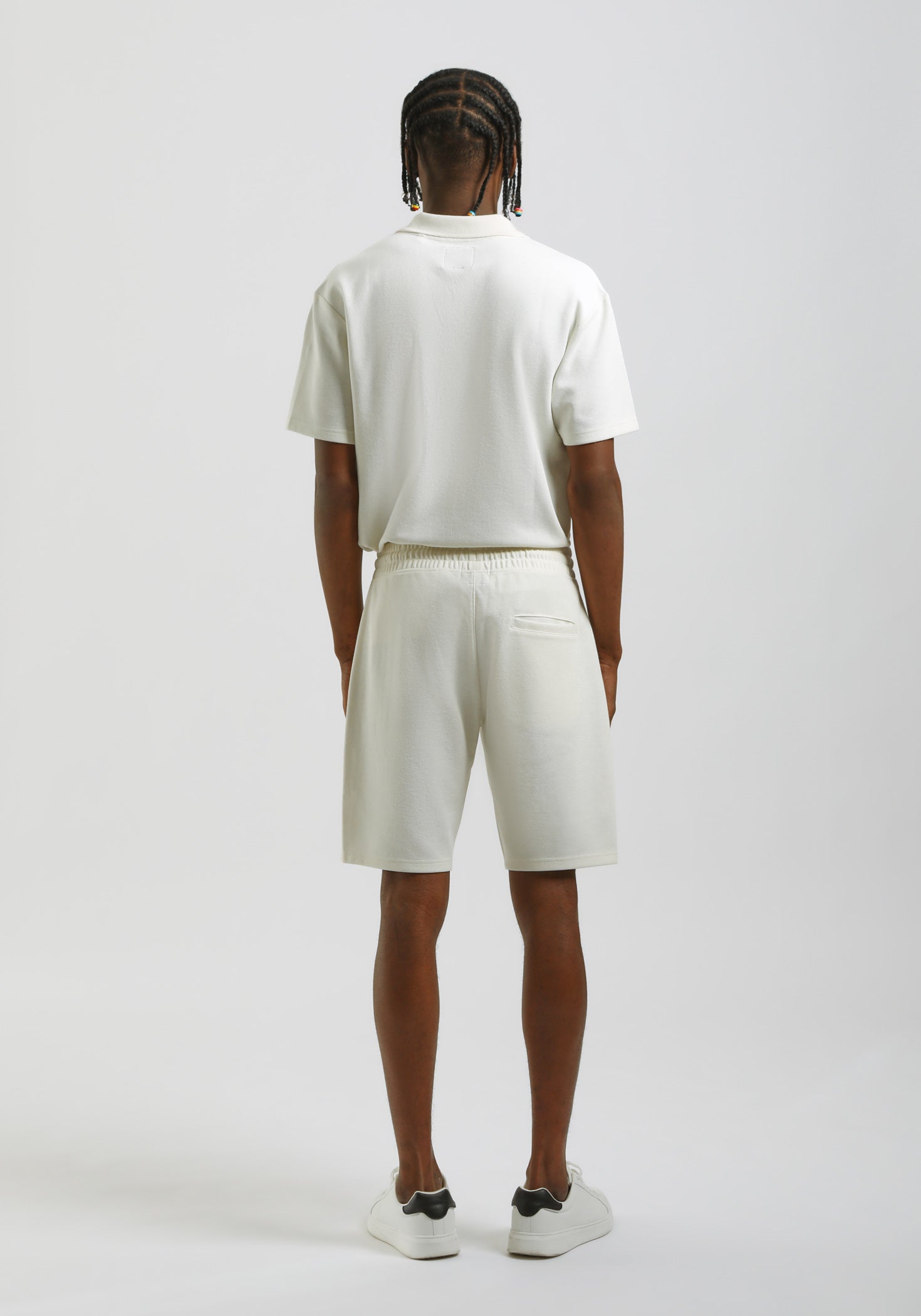 Bermuda in felpa strutturato|Colore:Off white