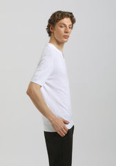 Polo in maglia a coste|Colore:Bianco