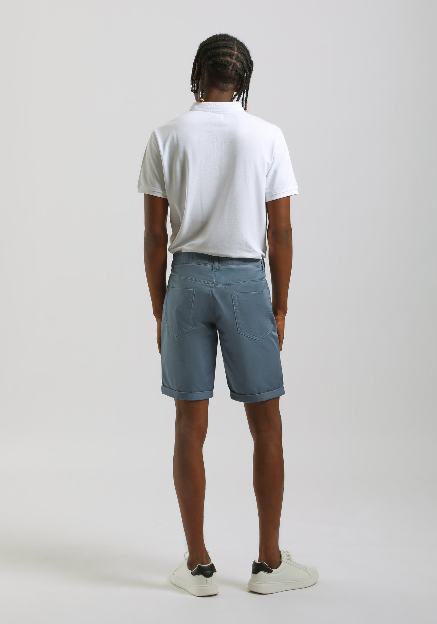 Bermuda cinque tasche in cotone|Colore:Ciano