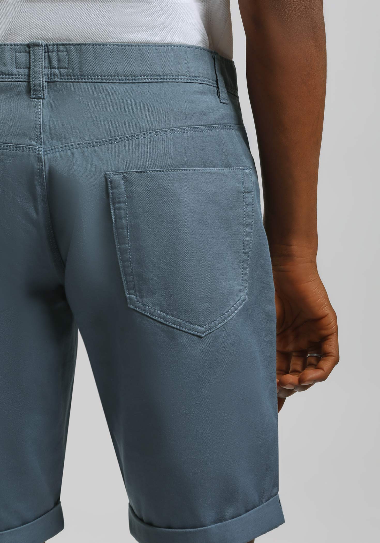 Bermuda cinque tasche in cotone|Colore:Ciano