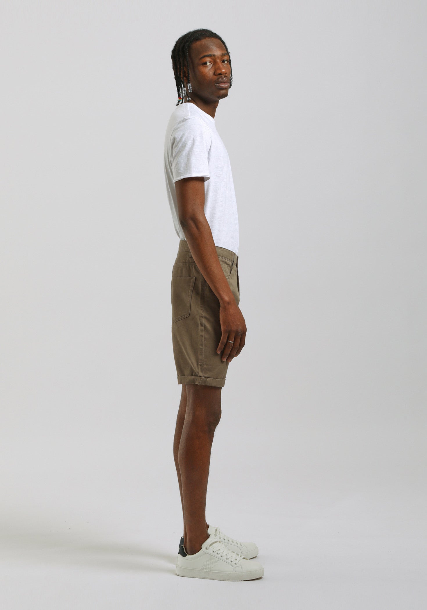 Bermuda cinque tasche in cotone|Colore:Fango