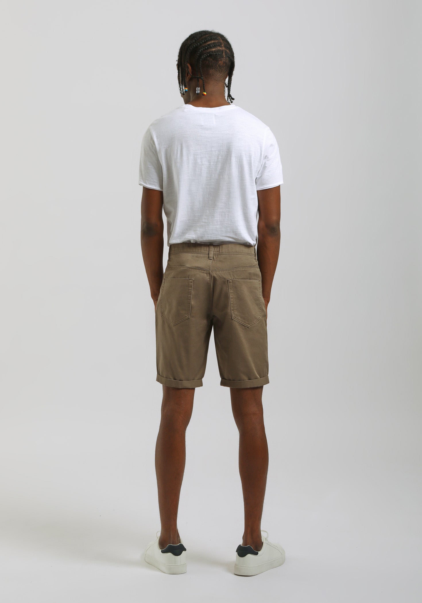 Bermuda cinque tasche in cotone|Colore:Fango