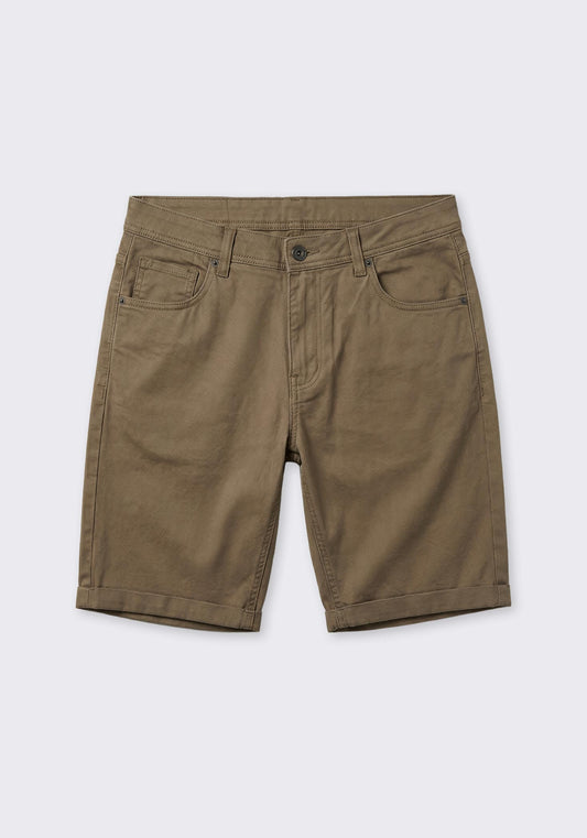 Bermuda cinque tasche in cotone|Colore:Fango