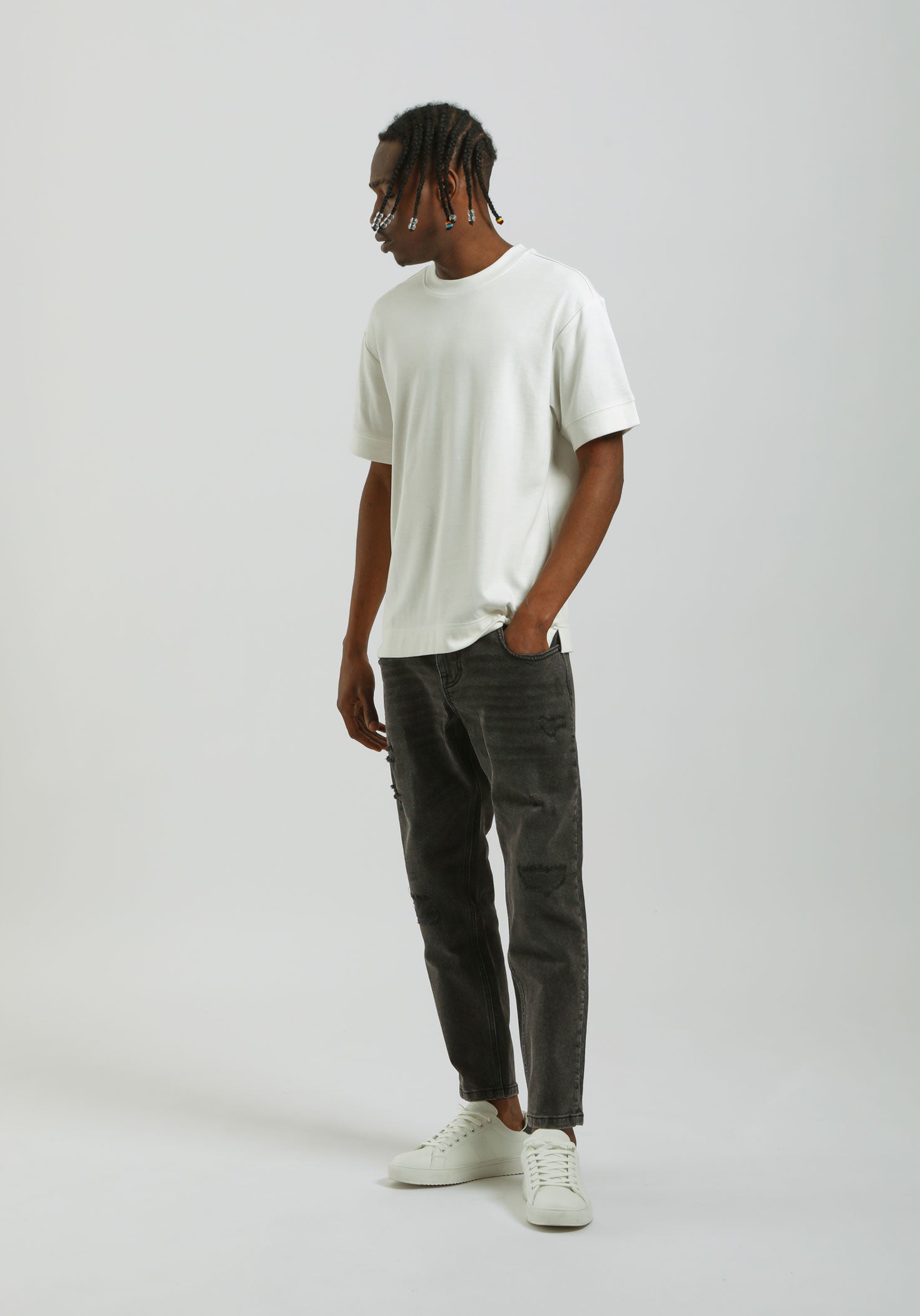 T-shirt in cotone|Colore:Off white