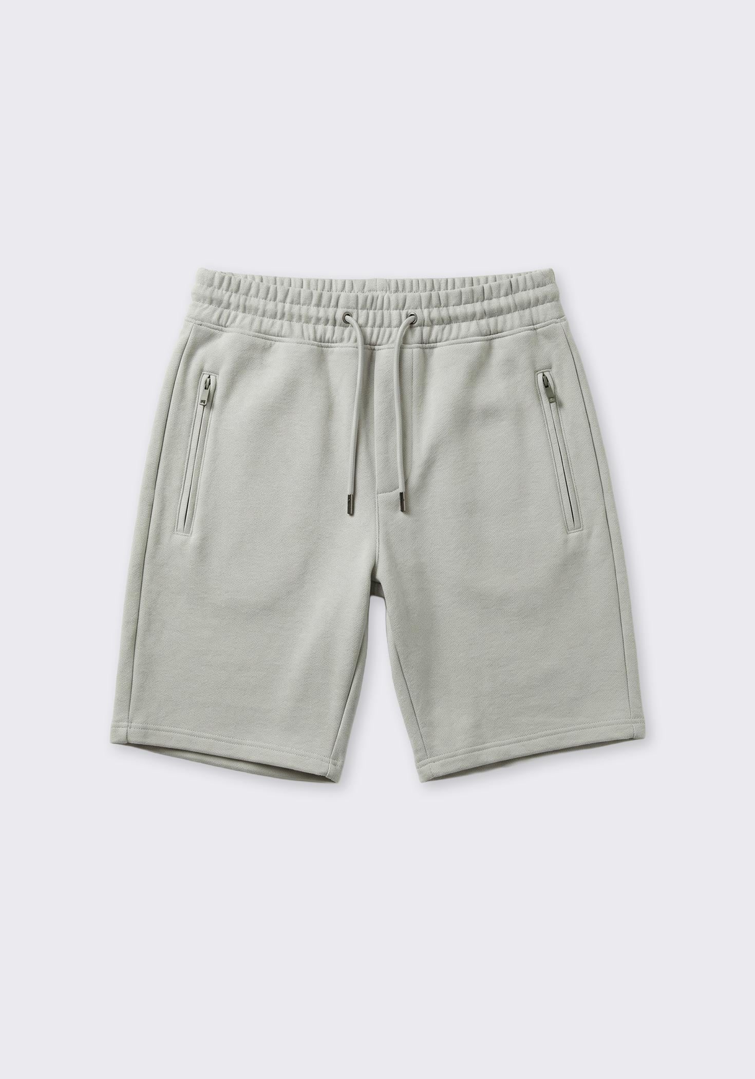 Bermuda in felpa con trama|Colore:Grigio chiaro melange