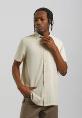 Camicia mezza manica misto cotone|Colore:Beige